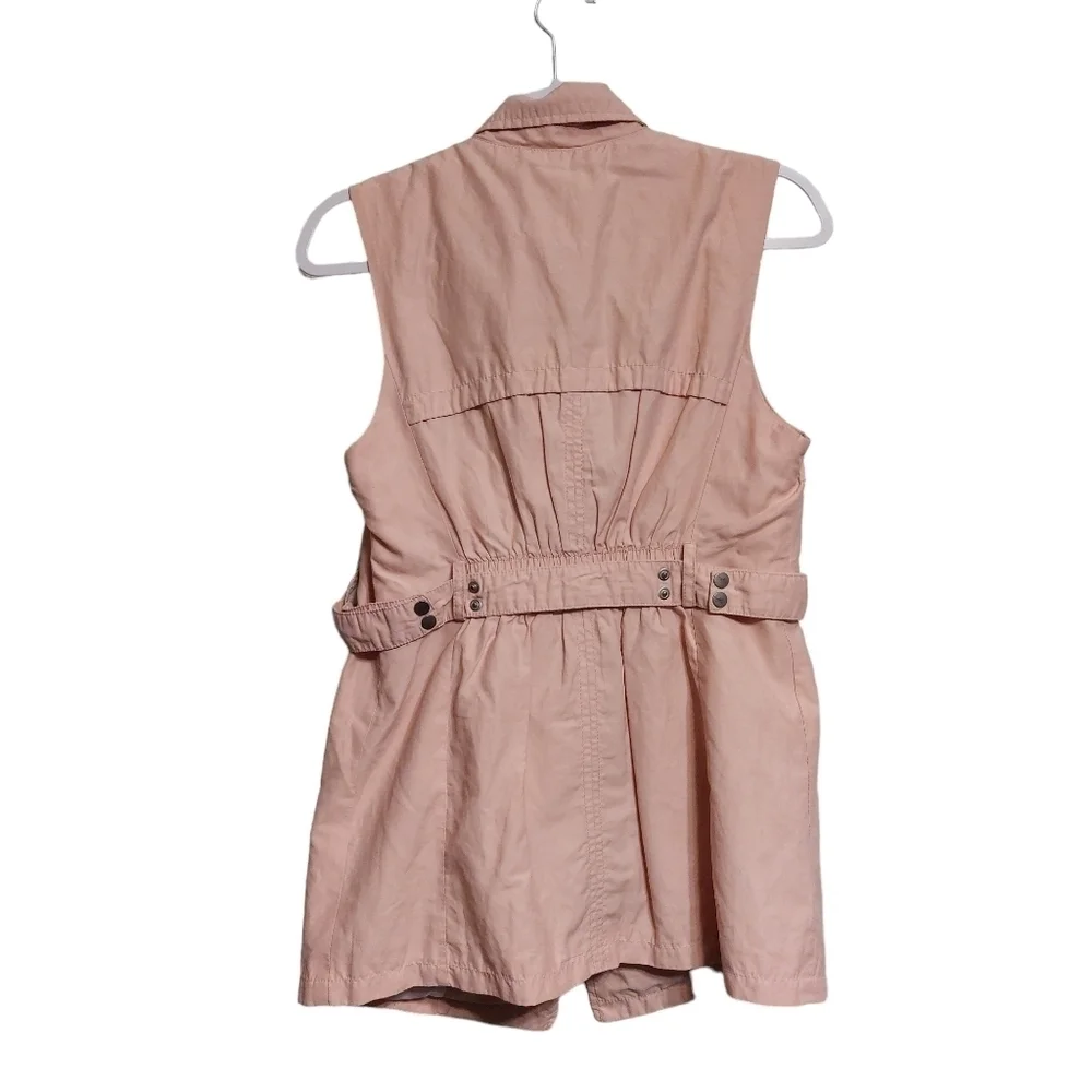 PREM Sleeveless High Fashion Belted Long Vest- size M
